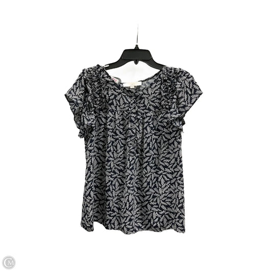 Top Short Sleeve By Loft In Blue, Size: M