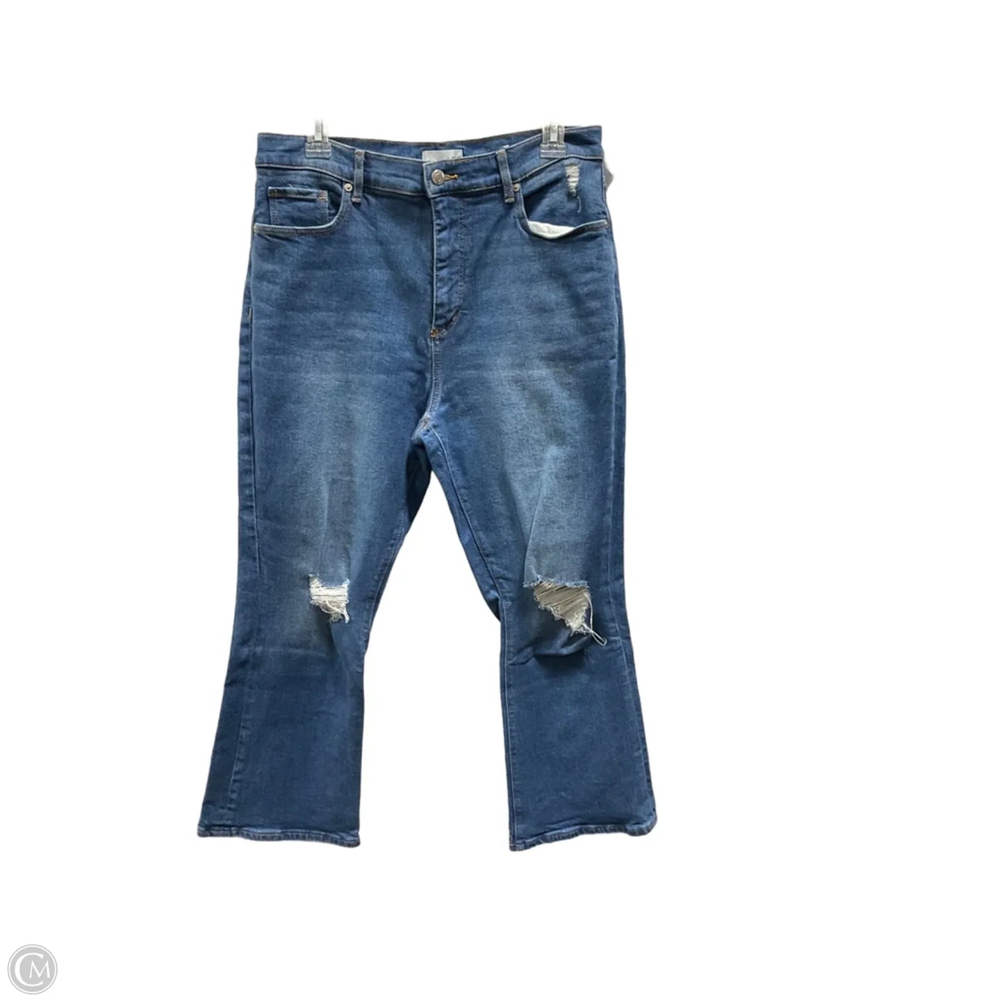 Jeans Cropped By Loft In Blue, Size: 10