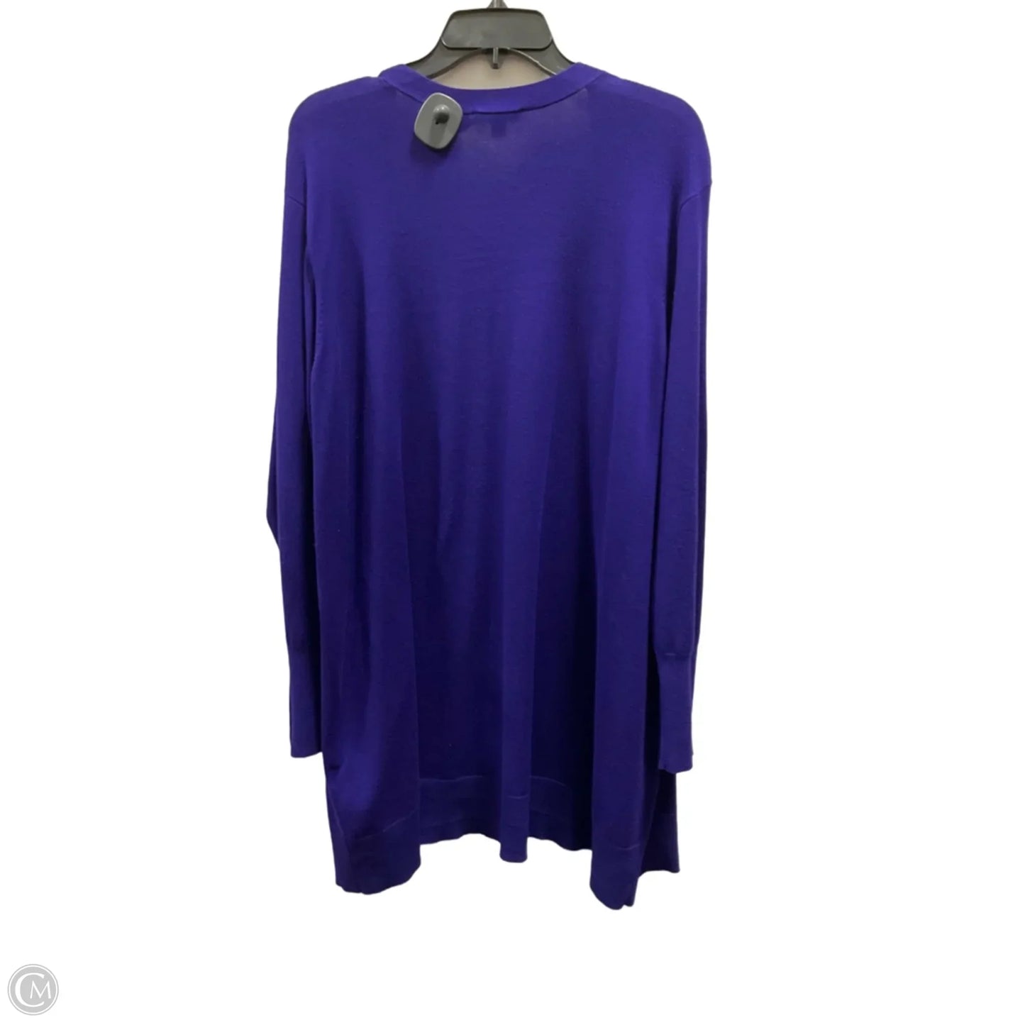 Sweater Cardigan By Chicos In Purple, Size: Xxl