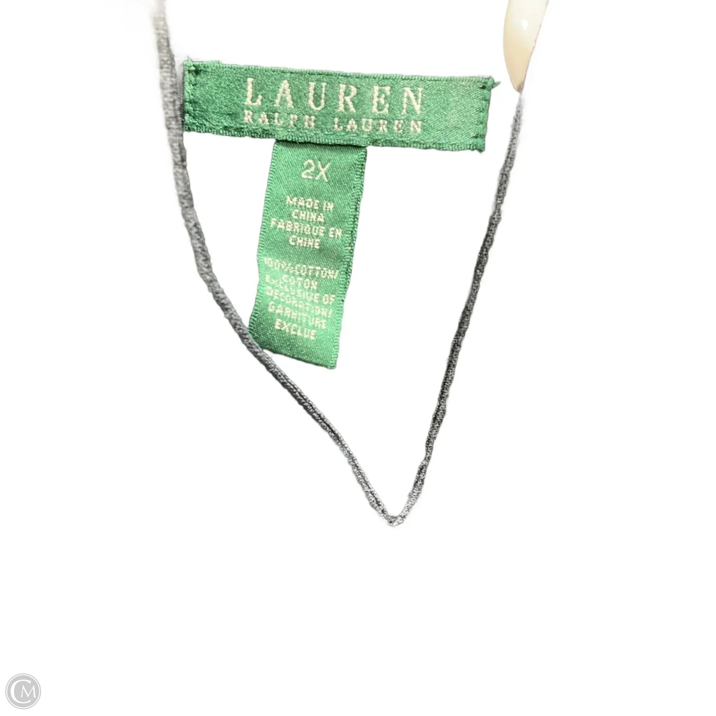 Top 3/4 Sleeve By Ralph Lauren In Black, Size: 2x