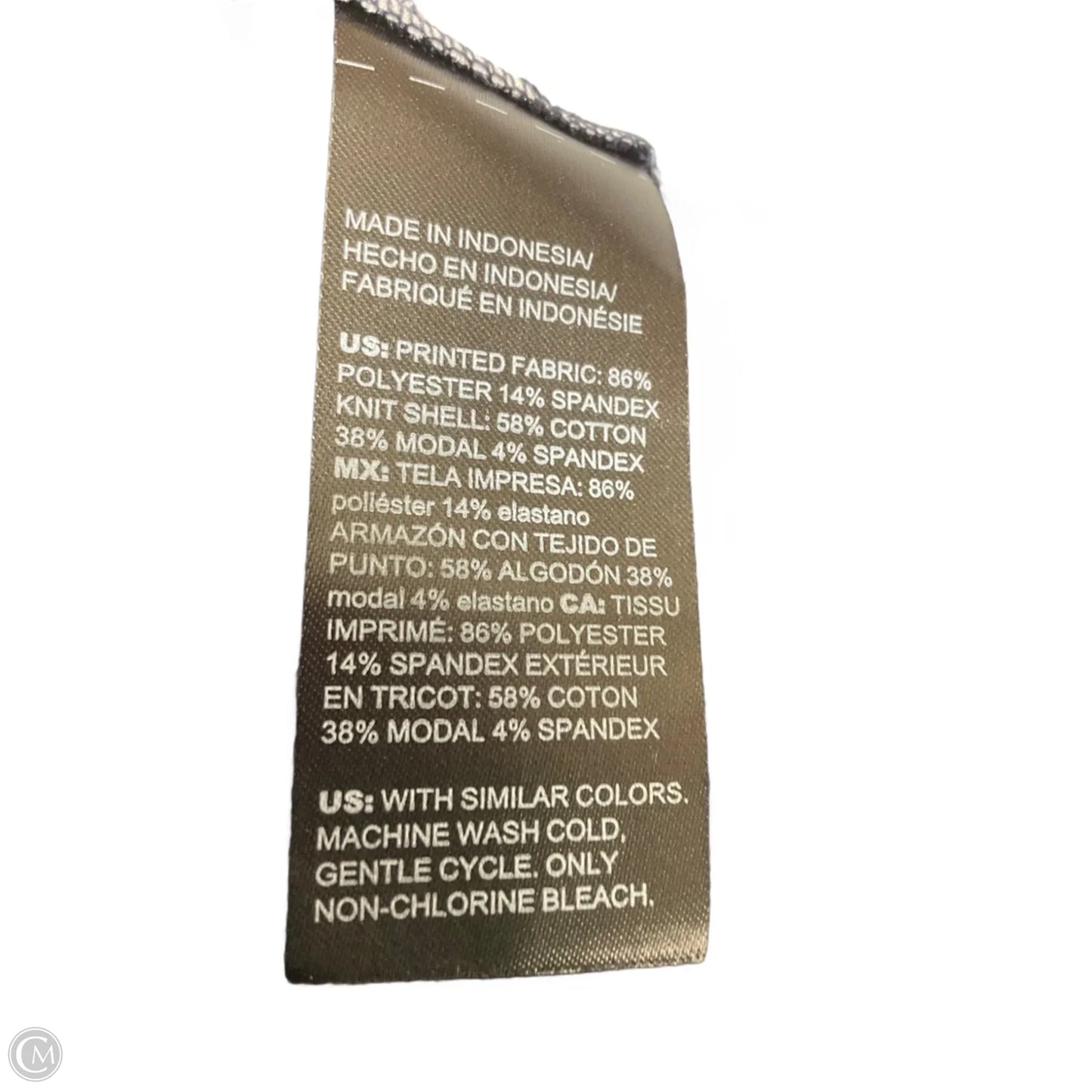 Top Long Sleeve By Chicos In Black & Blue, Size: 20