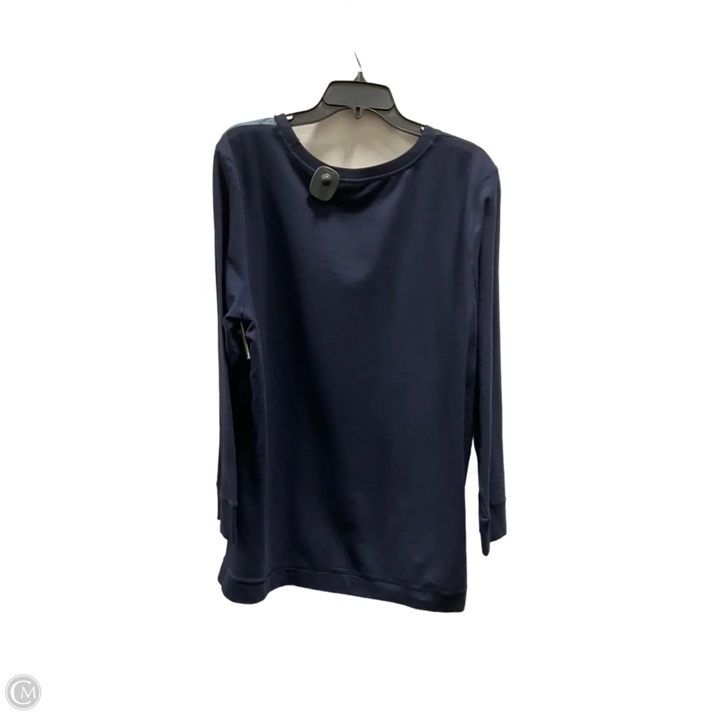 Top Long Sleeve By Chicos In Black & Blue, Size: 20