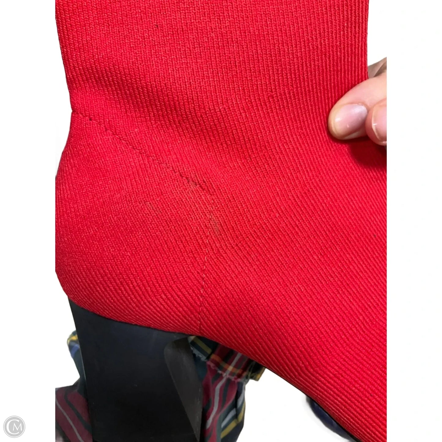 Boots Ankle Heels By Zara Women In Red, Size: 6.5