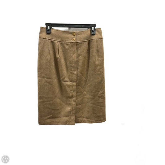 Skirt Midi By Brooks Brothers In Tan, Size: 4