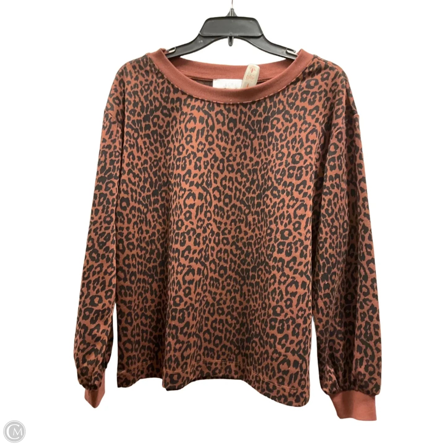 Sweatshirt Crewneck By Loft In Leopard Print, Size: M