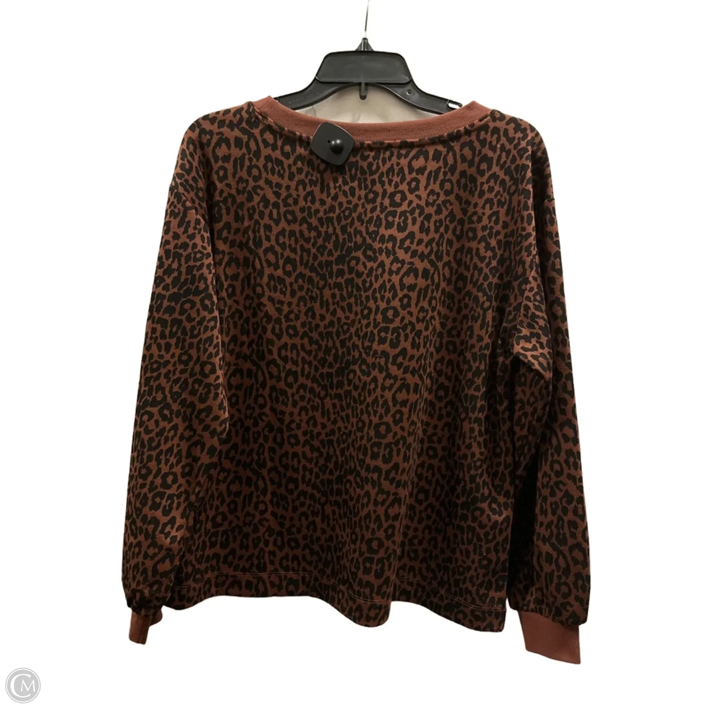 Sweatshirt Crewneck By Loft In Leopard Print, Size: M