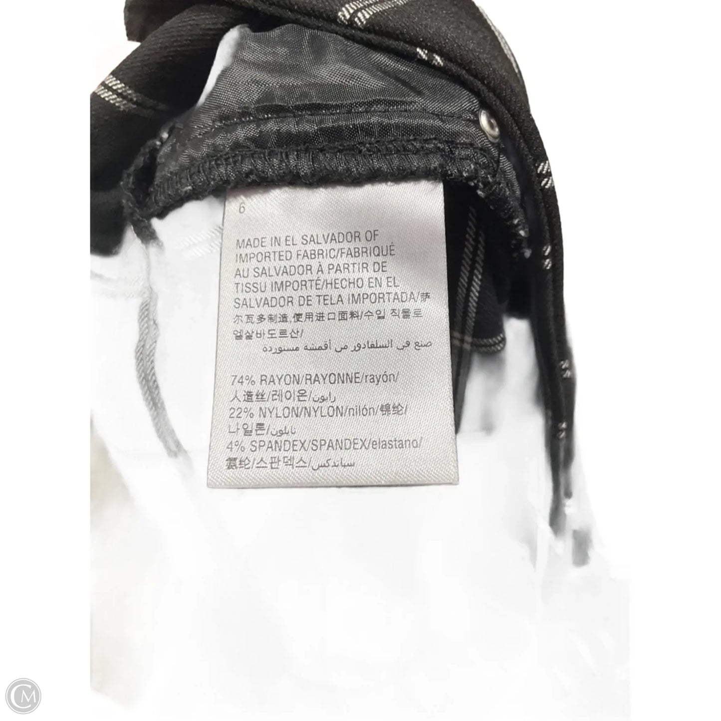 Shorts By Inc In Black & White, Size: 6