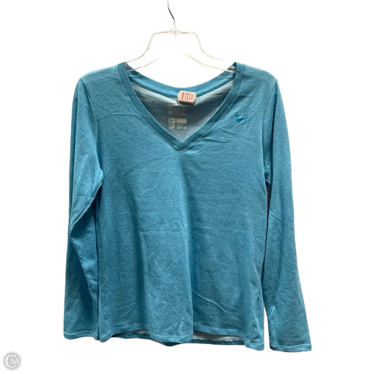 Athletic Top Long Sleeve Crewneck By Nike Apparel In Blue, Size: L