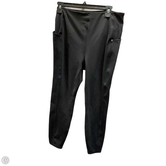 Athletic Leggings By Spyder In Black, Size: L