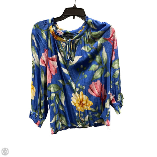 Top Long Sleeve By Rachel Roy In Tropical Print, Size: L