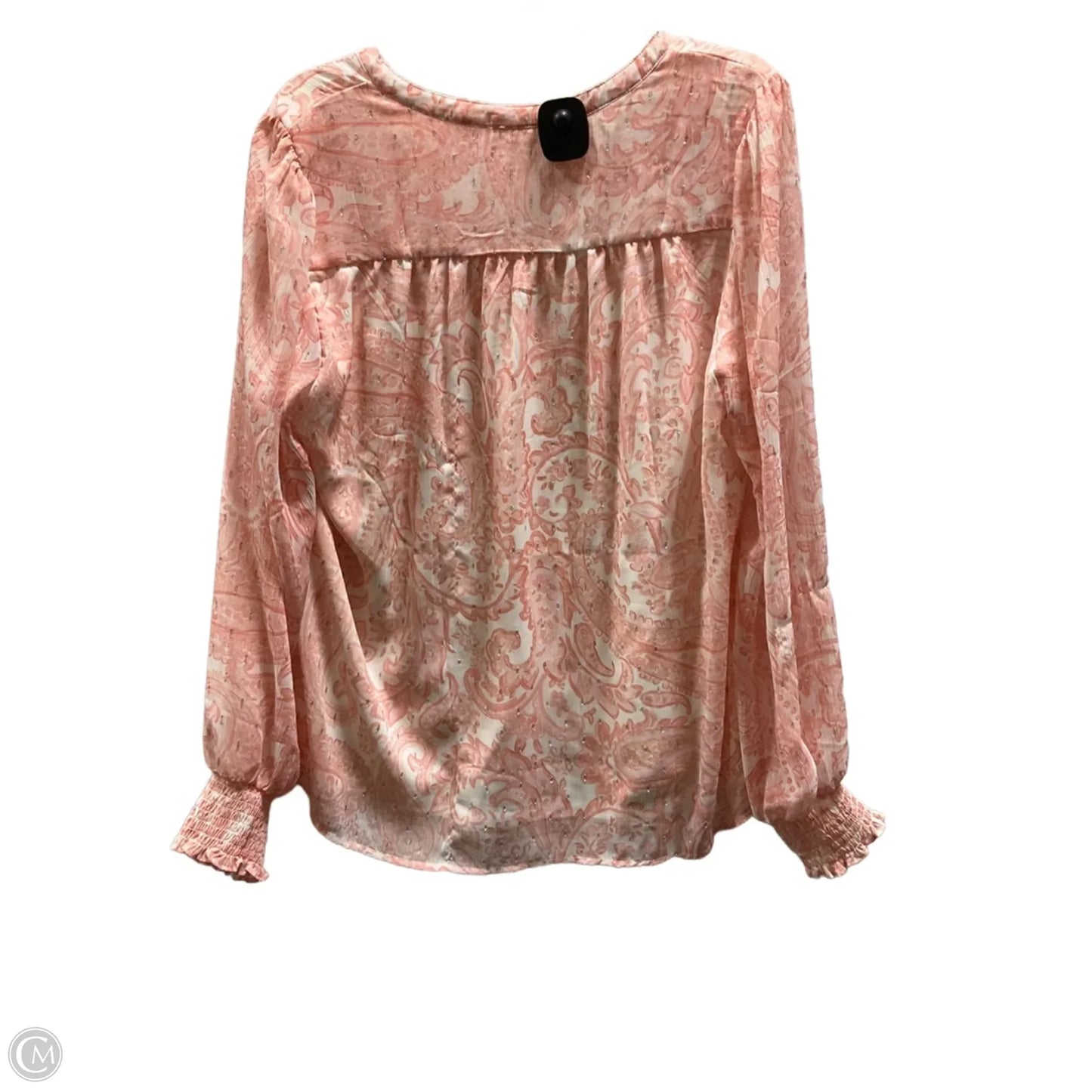 Top Long Sleeve By Tamara H In Peach, Size: Xl