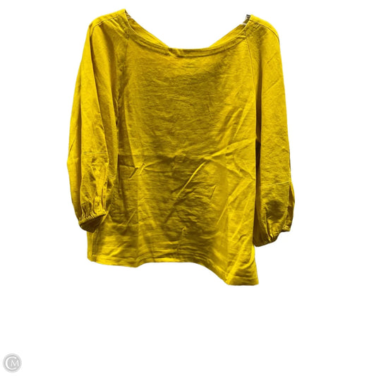 Top Long Sleeve By Loft In Yellow, Size: M