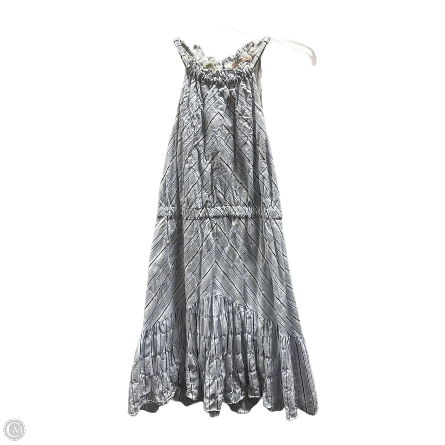 Dress Casual Midi By Rebecca Taylor In Blue & White, Size: M