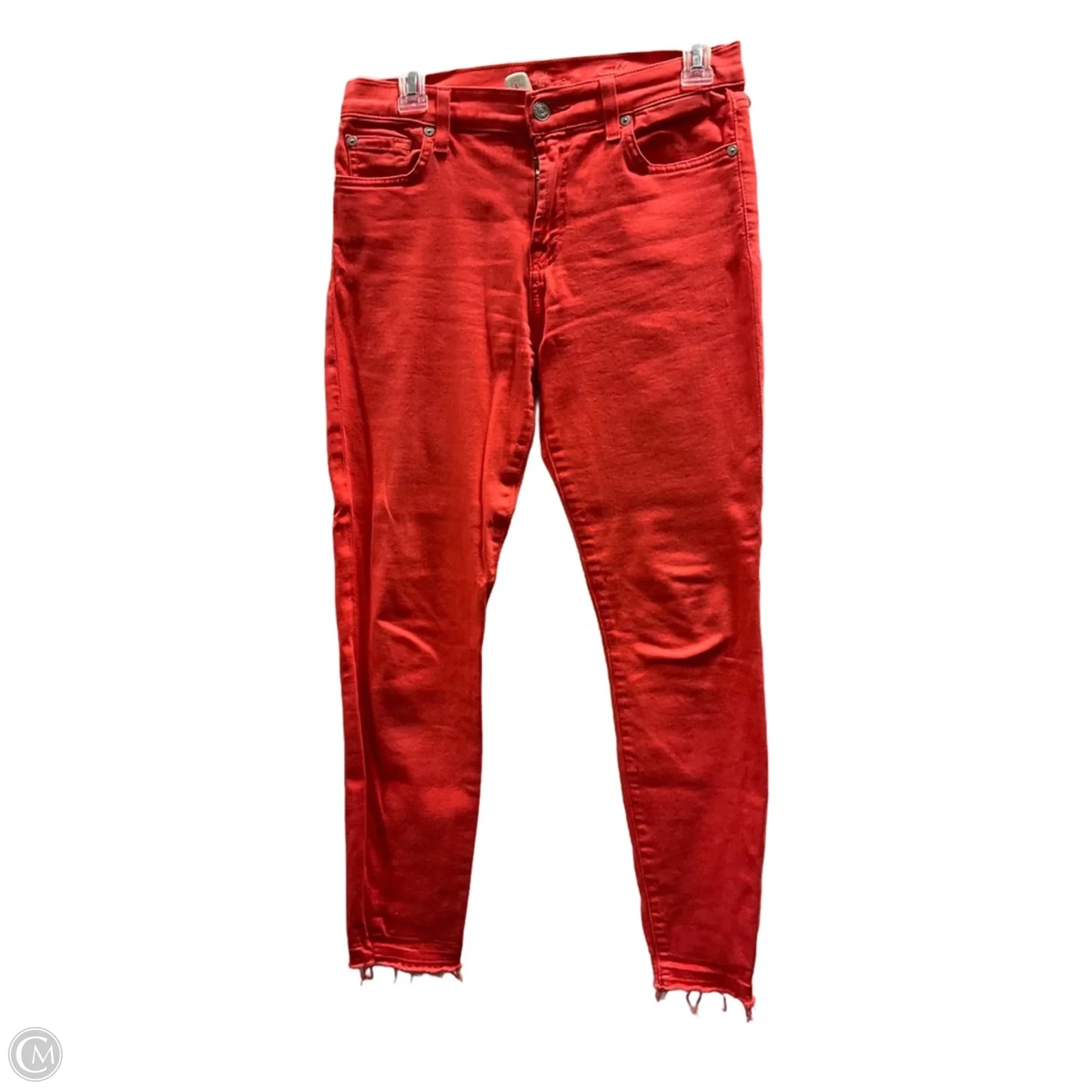 Jeans Cropped By Mother In Red, Size: 4
