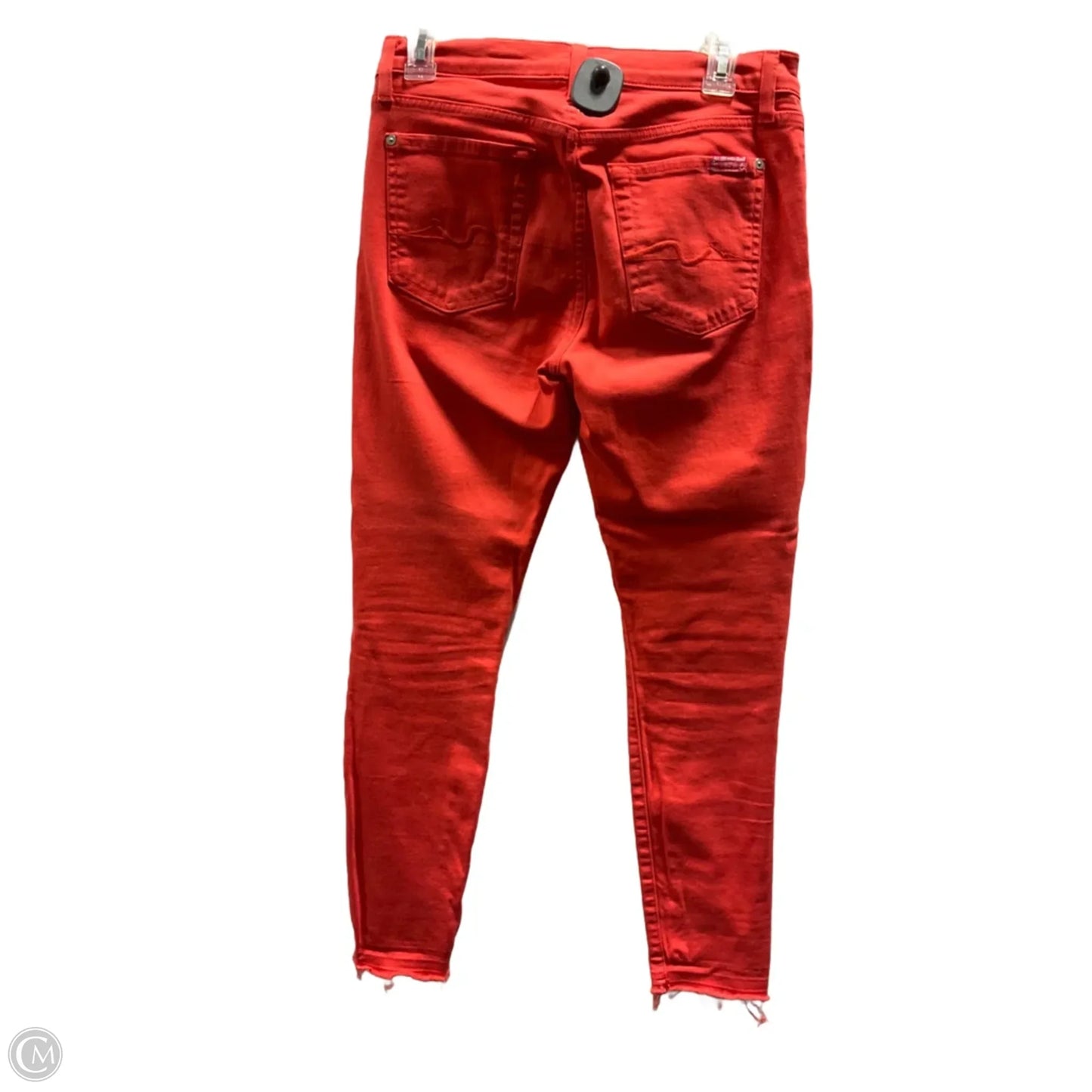 Jeans Cropped By Mother In Red, Size: 4
