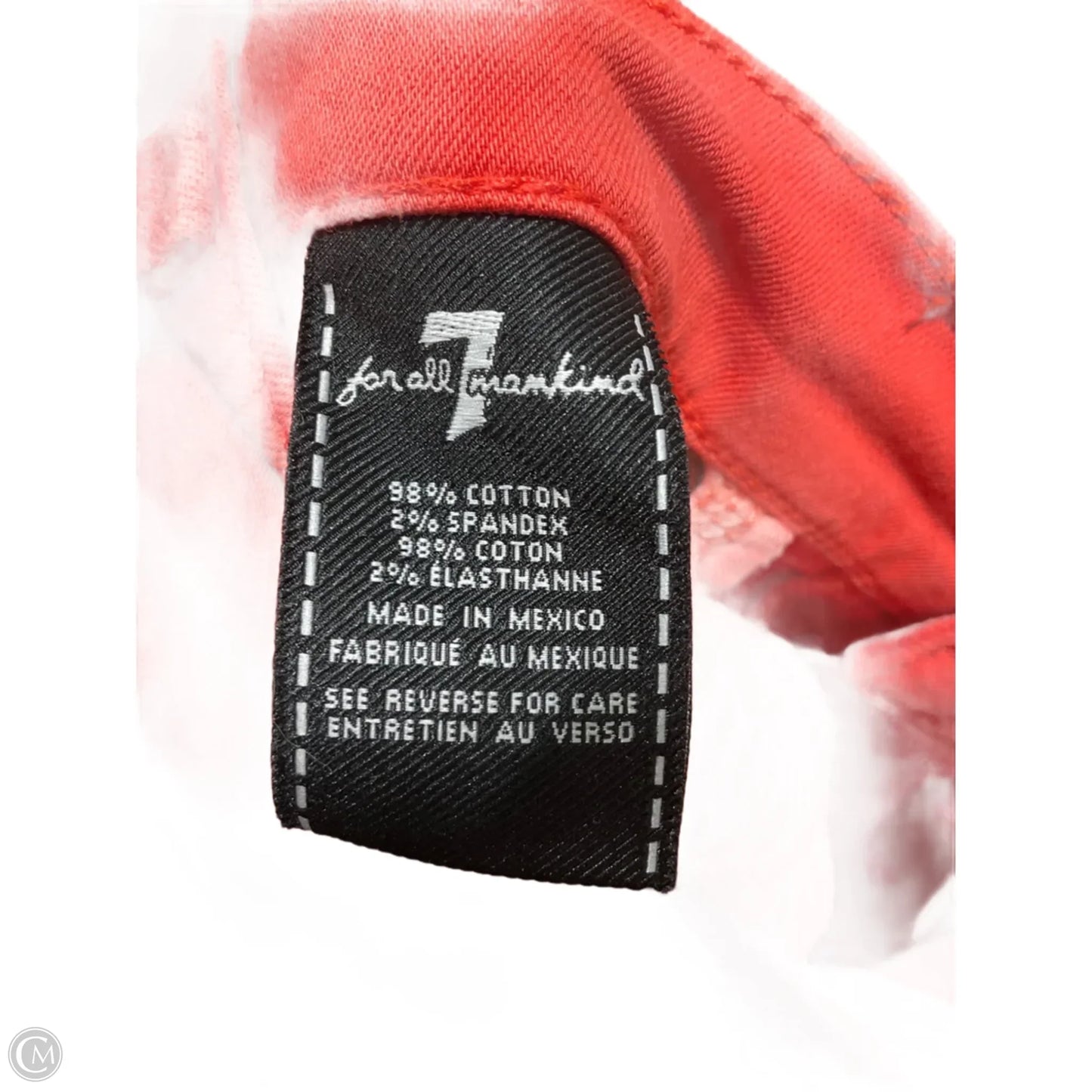 Jeans Cropped By Mother In Red, Size: 4