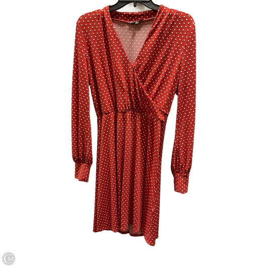 Dress Casual Midi By Adrianna Papell In Polkadot Pattern, Size: S