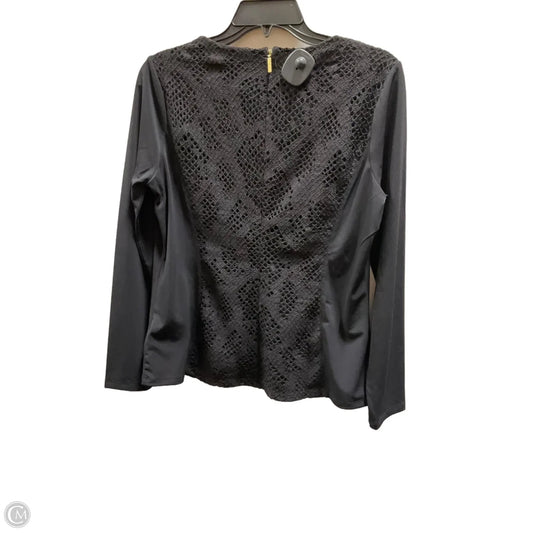 Top Long Sleeve By Michael By Michael Kors In Black, Size: L