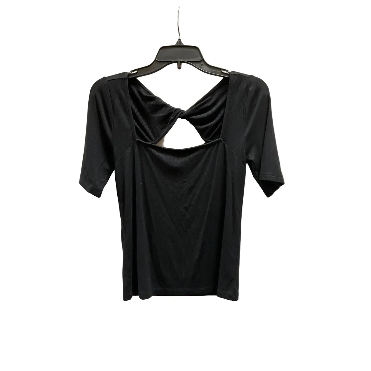 Top Short Sleeve By Loft In Black, Size: M