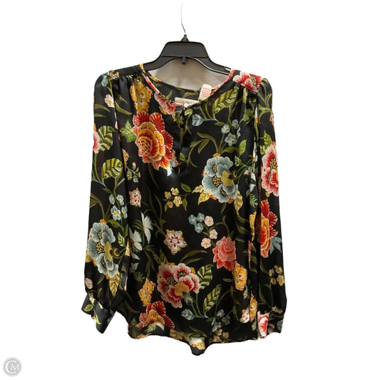 Top Long Sleeve By Loft In Floral Print, Size: M