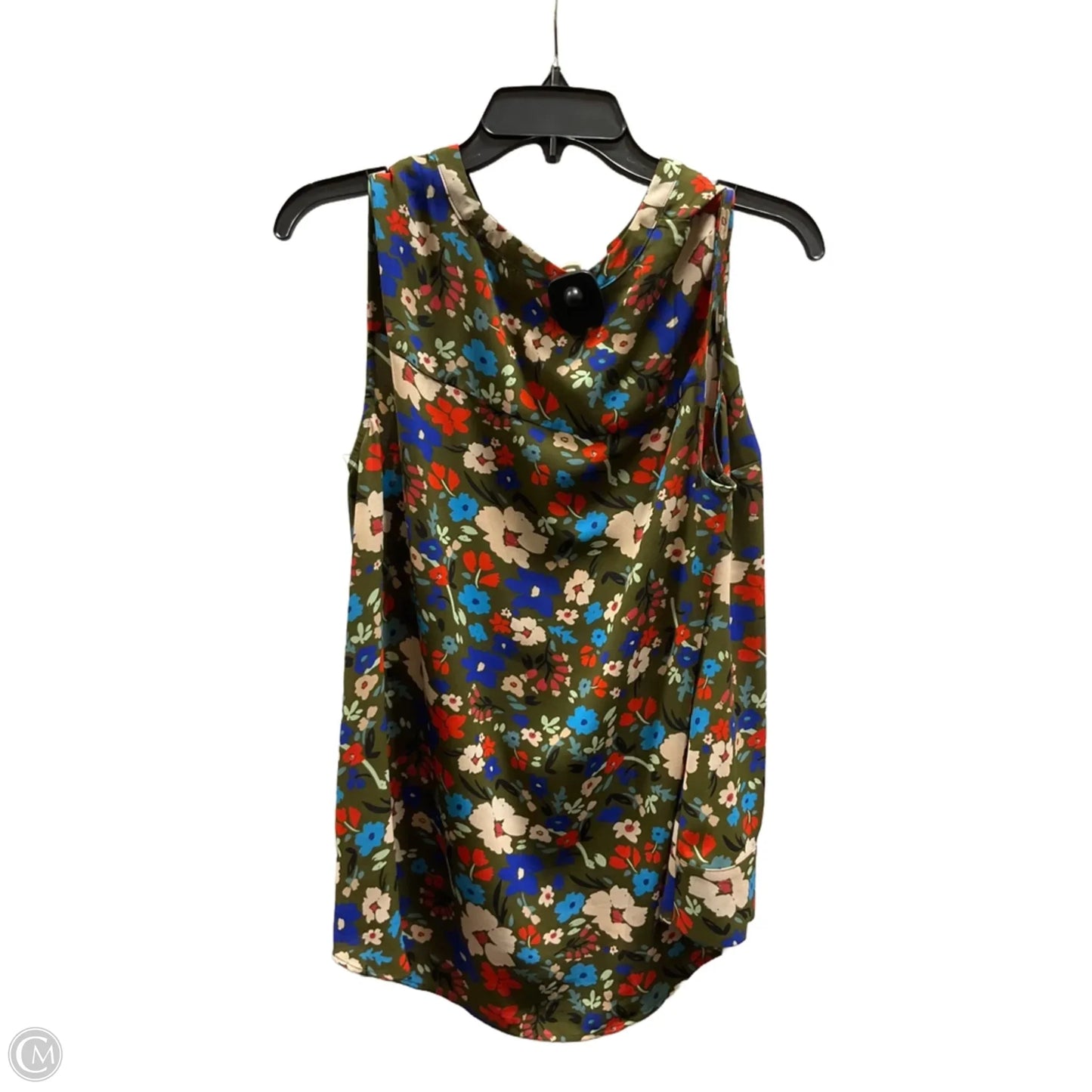 Top Sleeveless By Cabi In Green & Red, Size: M