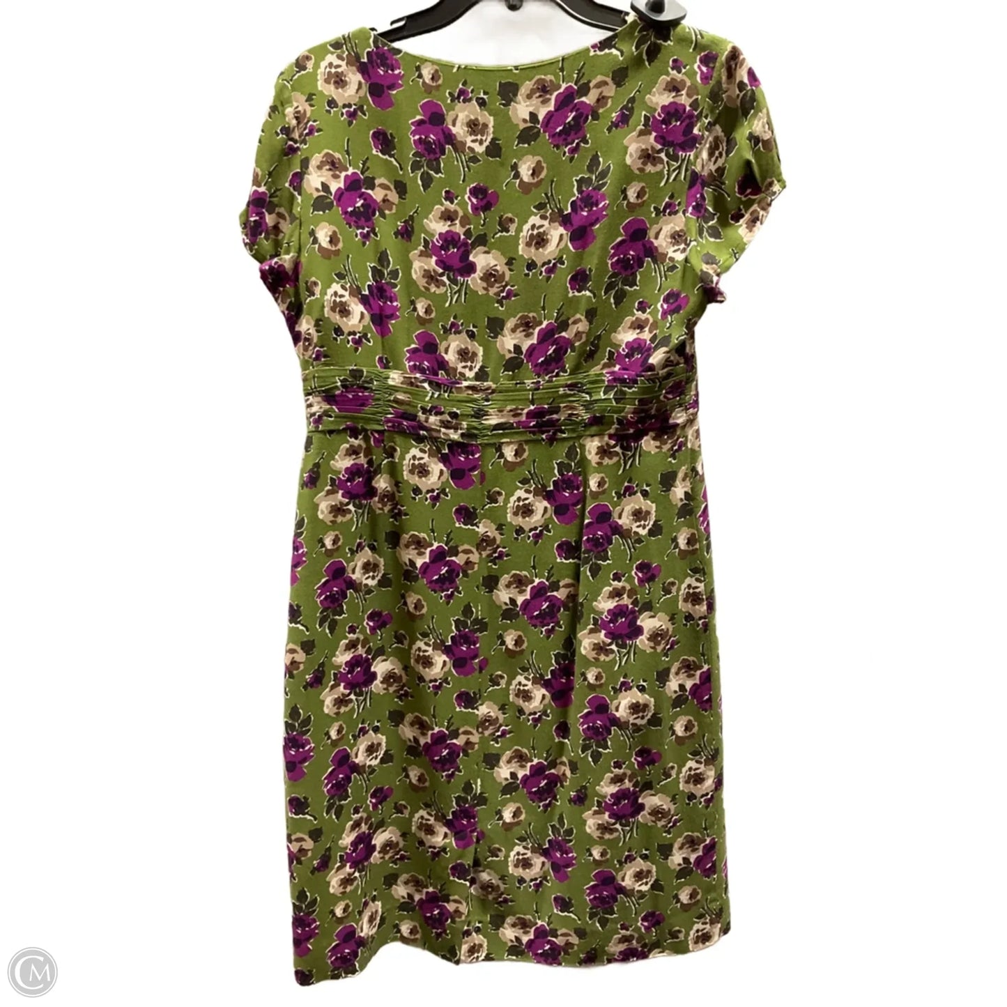 Dress Casual Midi By Boden In Green & Purple, Size: 14