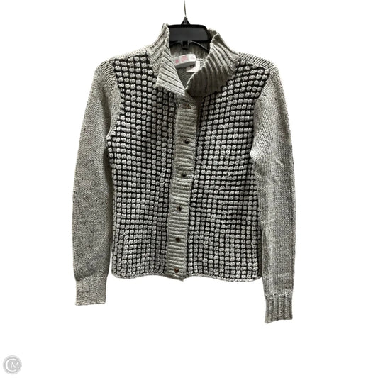 Sweater Cardigan By Cabi In Black & Grey, Size: Xs