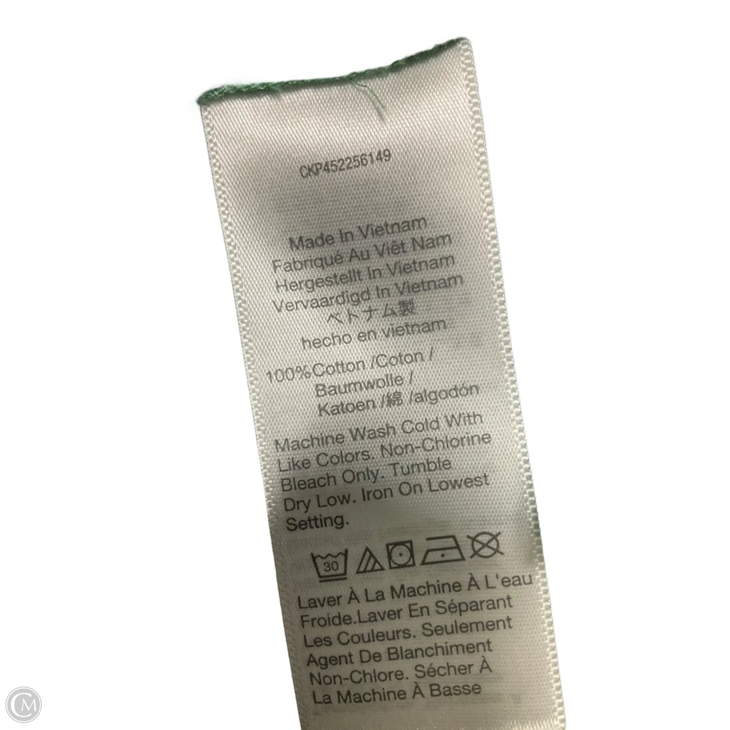 Top 3/4 Sleeve By Madewell In Green, Size: S