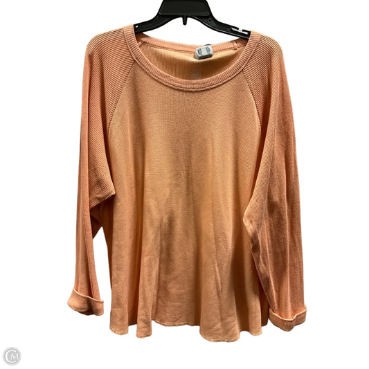 Top Long Sleeve By Sonoma In Orange, Size: 2x