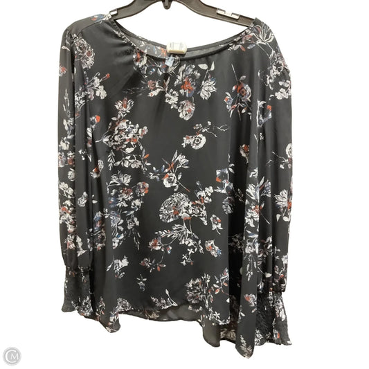 Top 3/4 Sleeve By Massini In Black & White, Size: 2x