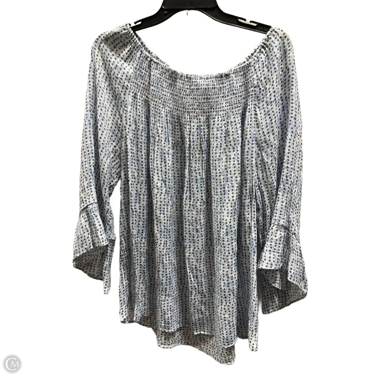 Top Long Sleeve By Zac And Rachel In Blue, Size: 2x
