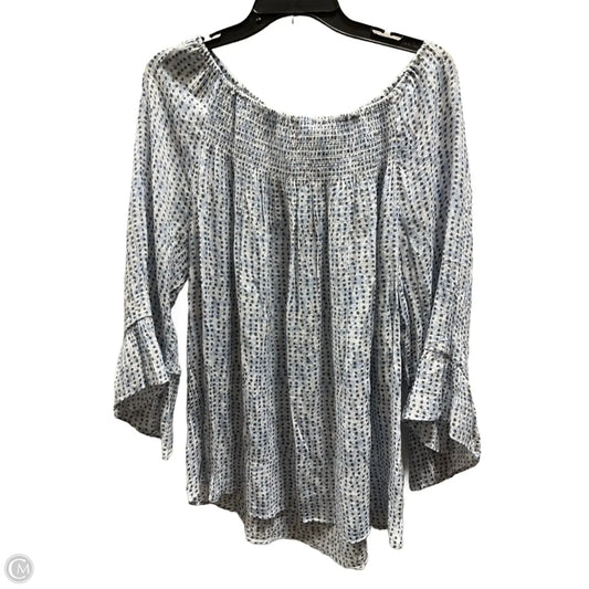 Top Long Sleeve By Zac And Rachel In Blue, Size: 2x