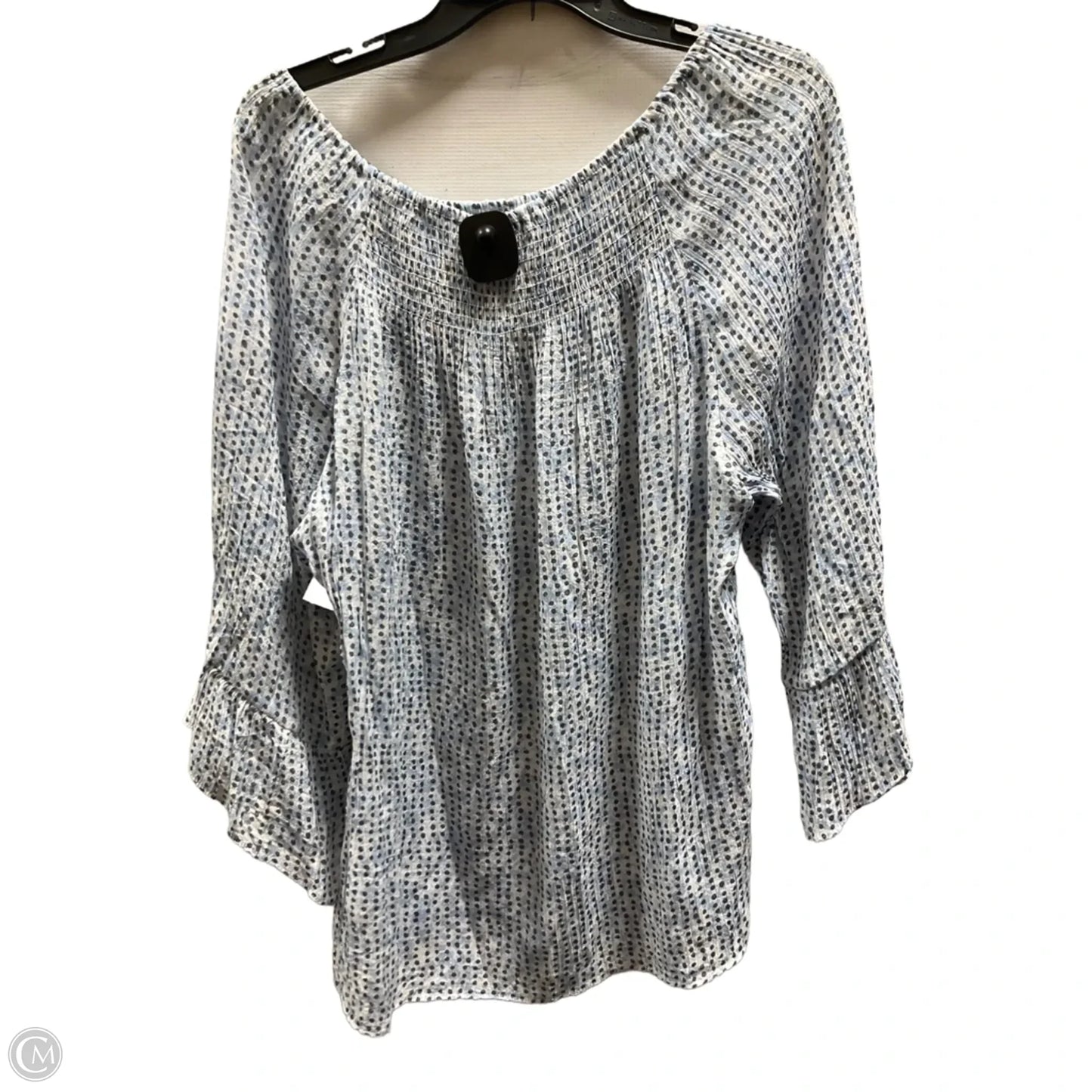 Top Long Sleeve By Zac And Rachel In Blue, Size: 2x
