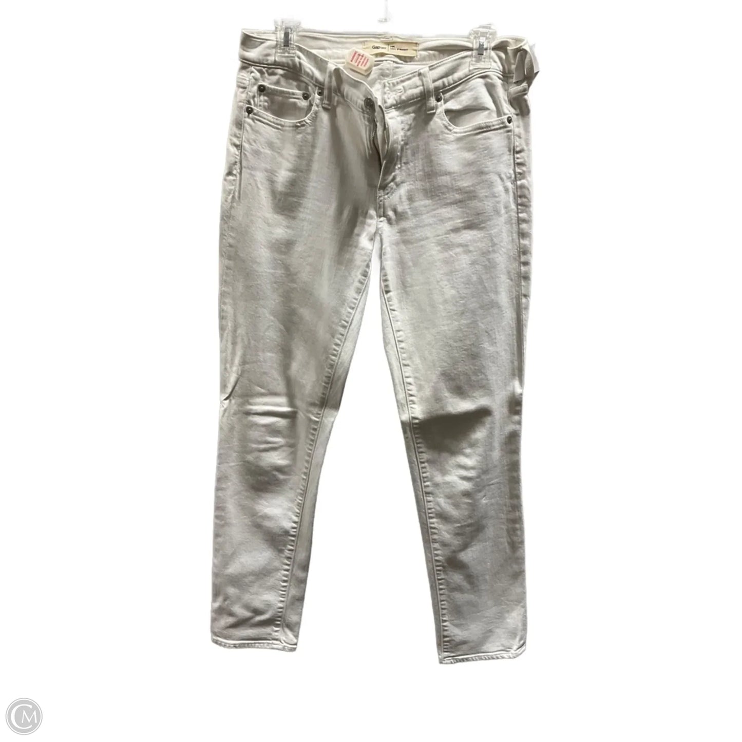 Jeans Straight By Gap In White, Size: 8