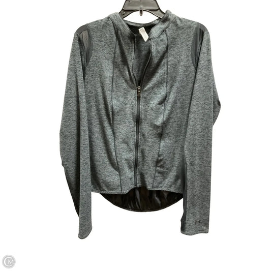 Athletic Jacket By Under Armour In Black & Grey, Size: Xl