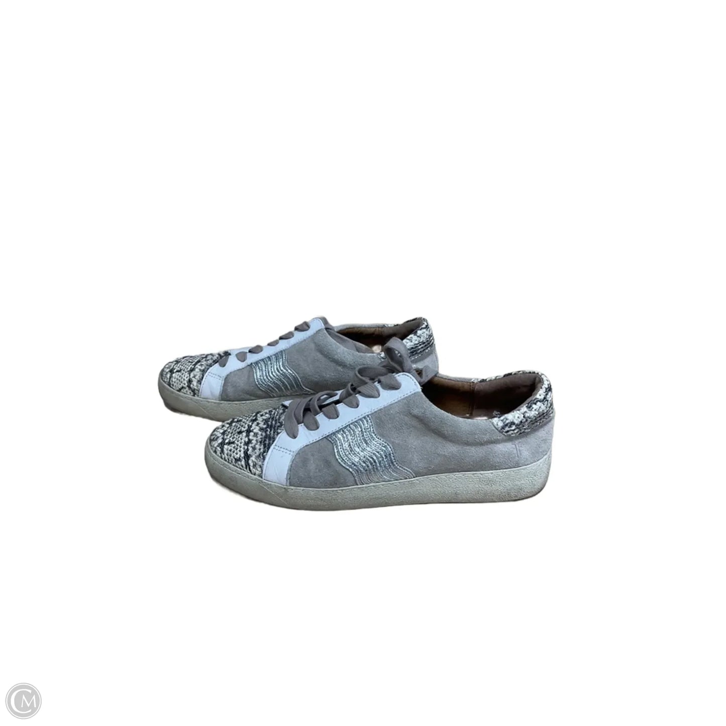 Shoes Designer By Frye In Grey & Silver, Size: 10