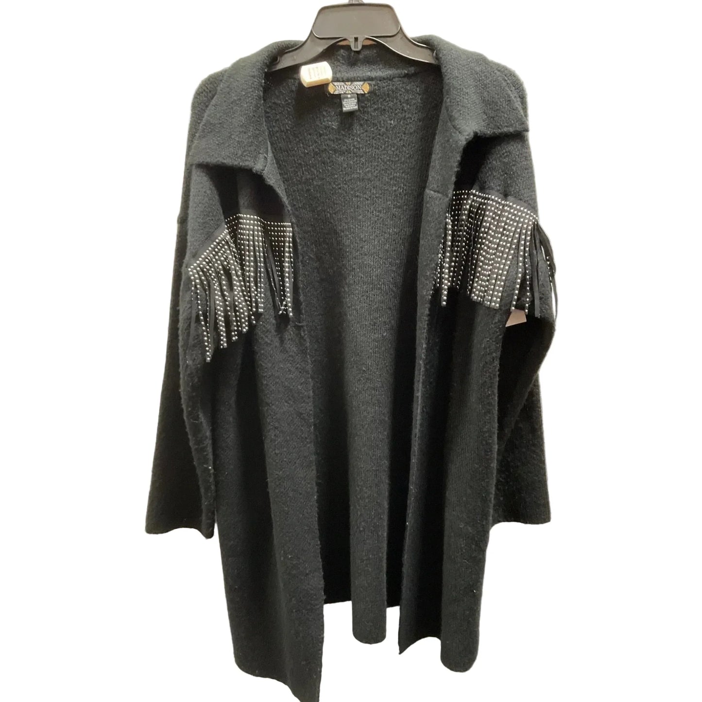 Sweater Cardigan By Madison In Black, Size: M