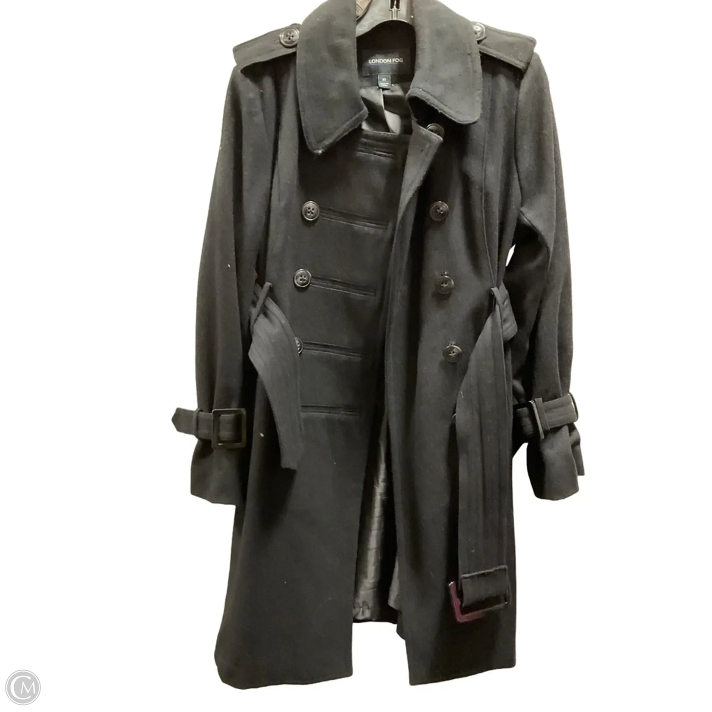 Coat Wool By London Fog In Black, Size: 10