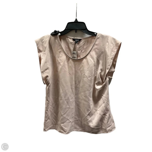 Top Short Sleeve By Express In Peach, Size: S