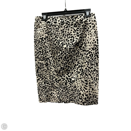 Skirt Midi By Loft In Leopard Print, Size: 4