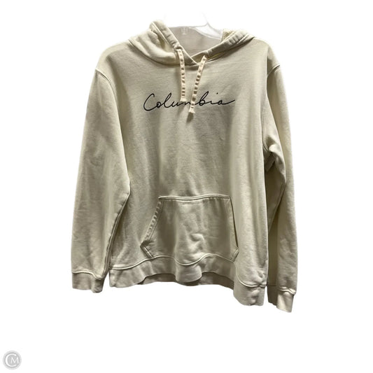Athletic Sweatshirt Hoodie By Columbia In Cream, Size: Xl