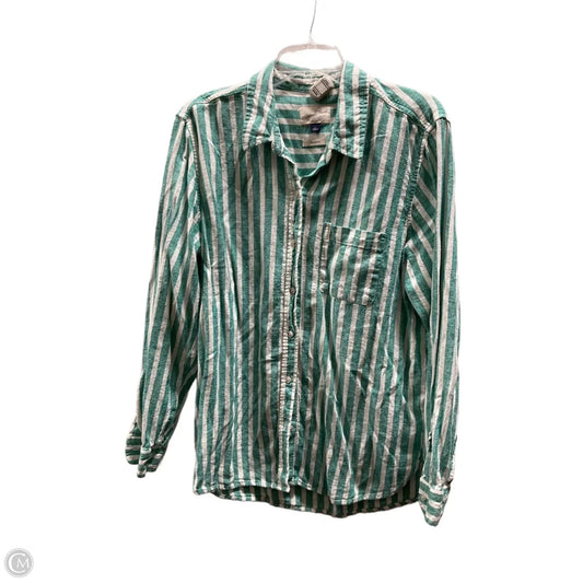 Blouse Long Sleeve By Universal Thread In Green, Size: L