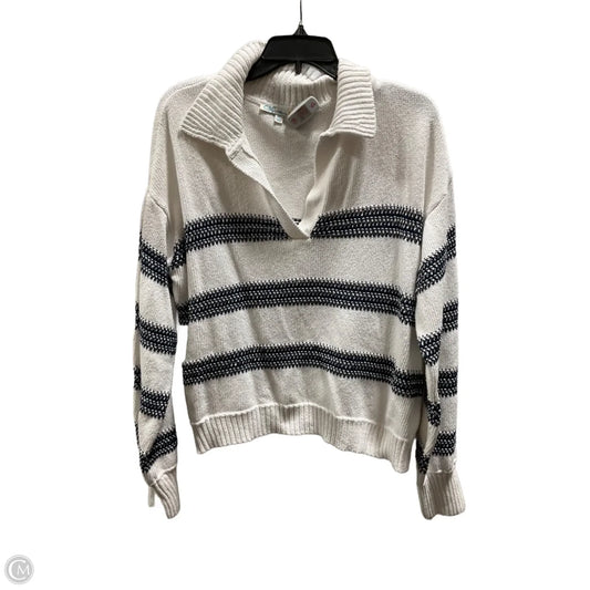 Top Long Sleeve By C And C In Blue & White, Size: Xl