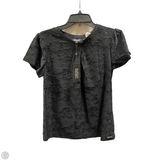 Top Short Sleeve By Badgley Mischka In Black, Size: S