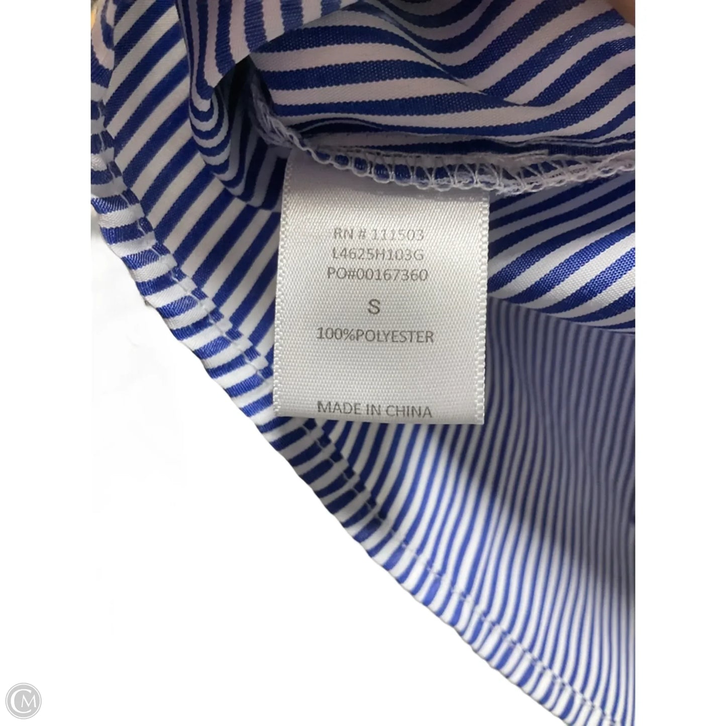 Top Sleeveless By C Wonder In Blue & White, Size: S