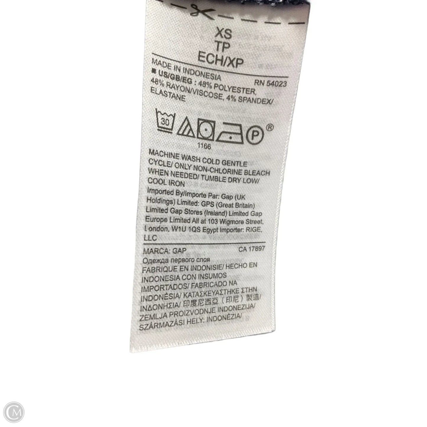 Top Sleeveless By Gap In Blue, Size: Xs