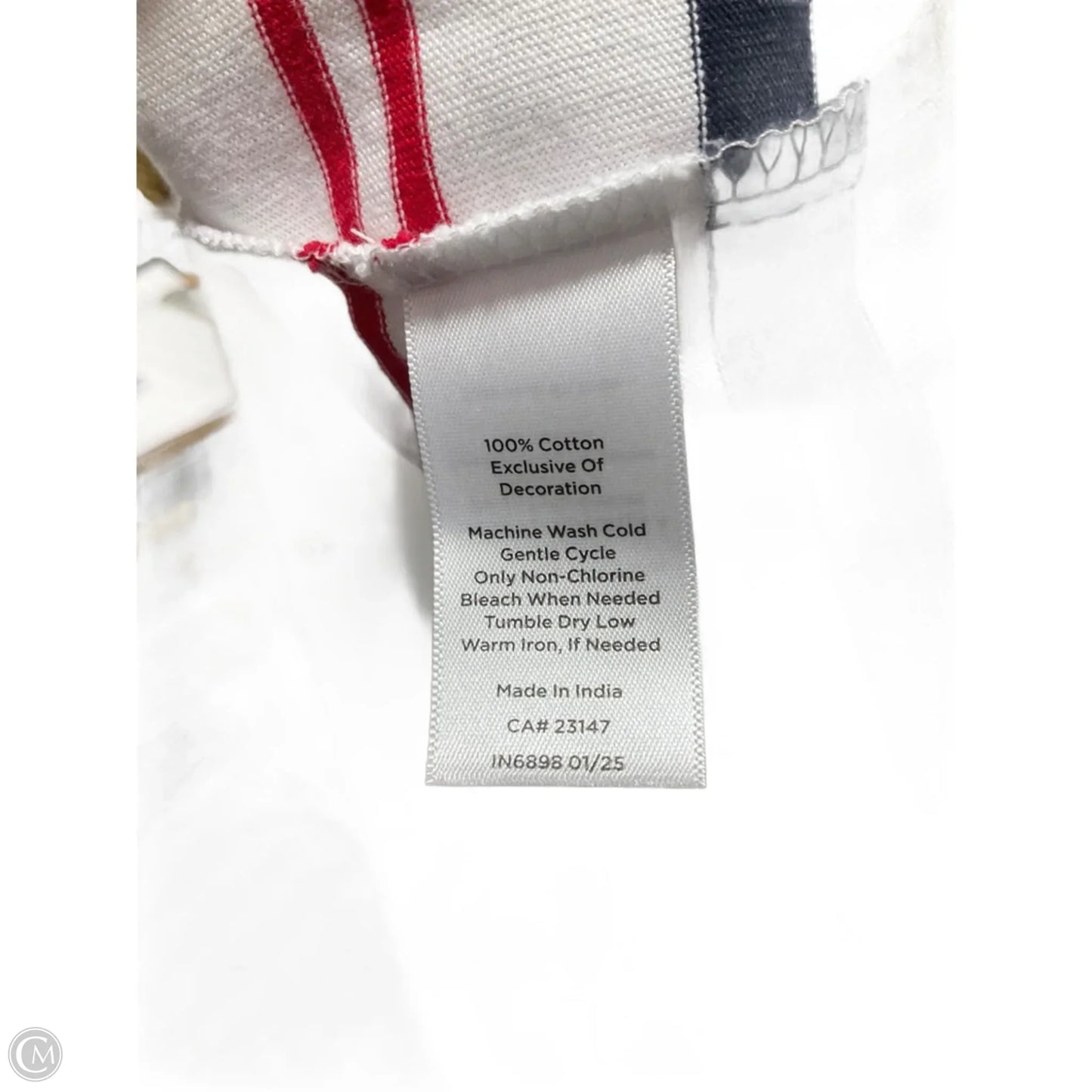 Top Long Sleeve By Talbots In Striped Pattern, Size: S