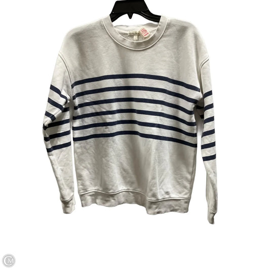 Sweatshirt Crewneck By Nine Britton In Blue & White, Size: S