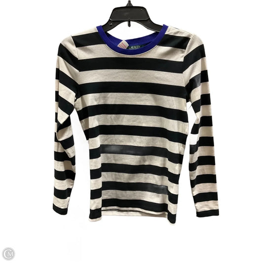 Top Long Sleeve By Lauren By Ralph Lauren In Striped Pattern, Size: S