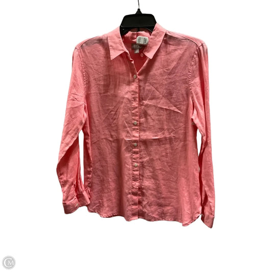 Blouse Long Sleeve By J. Jill In Coral, Size: Xs